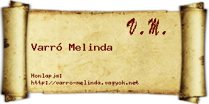 Varró Melinda névjegykártya