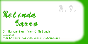 melinda varro business card